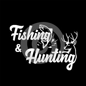 Fishing and hunting logo. Vector and illustration.