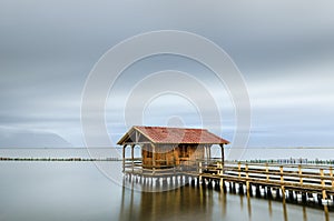 fishing hut at Mesolongi lagoon