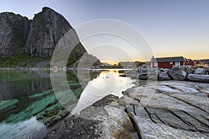 Fishing hut (rorbu) in the Hamnoy, Lofoten islands