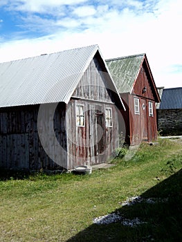 fishing huts in Faro island, sweden