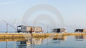 Fishing huts panorama