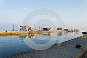 Fishing huts panorama