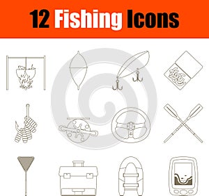 Fishing Icon Set