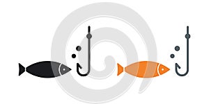 Fishing icon vector