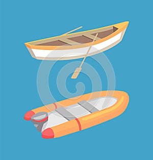 Fishing Inflatable Boat with Oars Marine Traveling