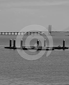 fishing jetty and penang bridge