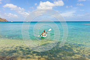 Fishing in a kayak in the windward islands