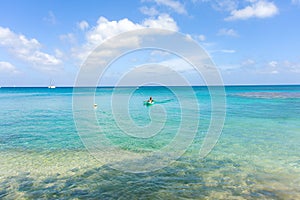 Fishing in a kayak in the windward islands