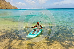 Fishing in a kayak in the windward islands