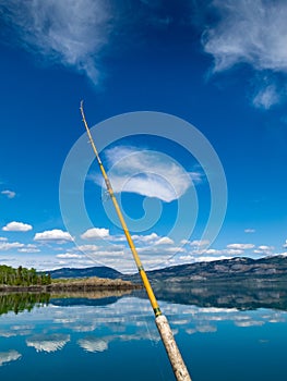Fishing on Lake Laberge, Yukon Territory, Canada
