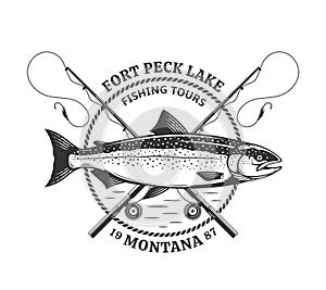 Fishing logo and design elements