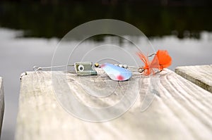 Fishing lure blue,green and orange