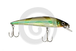 Fishing lure isolated on white background.