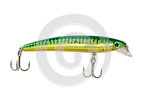 Fishing lure isolated on white background.