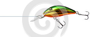 Fishing lure wobbler isolated