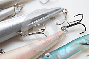 Fishing Lures on white background