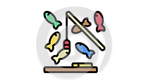 fishing magnetic game color icon animation