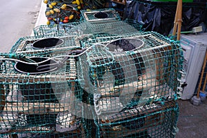 Fishing and nautical objects in the harbor