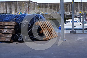 Fishing and nautical objects in the harbor