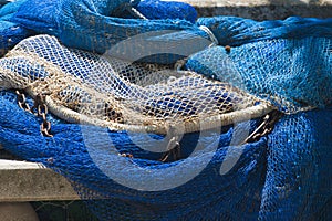 Fishing net, blue finshing nets, fishnets for background