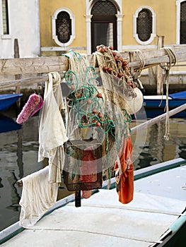 Fishing net on boat