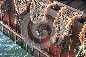 Fishing net on a boat