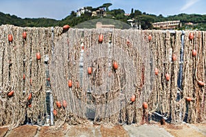 Fishing net with floats photo