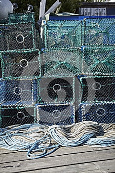 Fishing net at a harbour