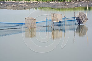Fishing net near rajarhat north 24 pargana