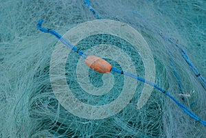 Fishing net at an old port.