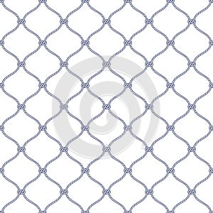 Fishing Net Seamless Pattern in Thin Line Style