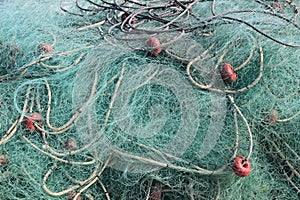 Fishing net tackle professional fishermen photo