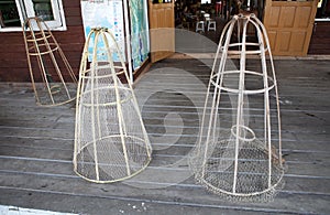 Fishing net used on the Lake Inle Myanmar