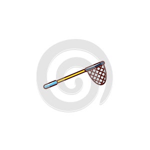 Fishing net vector line flat icon