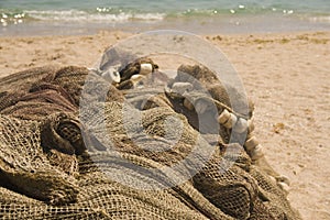 Fishing nets on beach