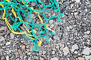 Fishing nets on a beach