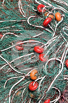 Fishing nets and buoys tackle