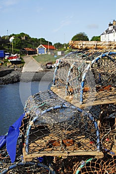 Fishing Nets & Craster Harbour photo