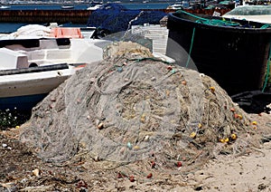 Fishing Nets On Ilha Da Culatra Portugal