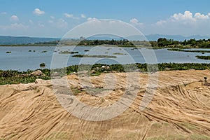 Fishing nets at lake Victoria shore