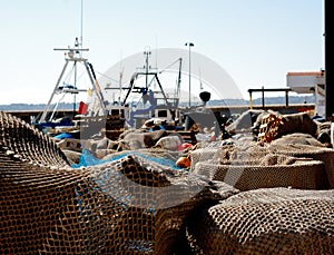 Fishing nets in the port