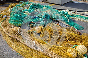 Fishing nets at Saint Jean De Luz, Basque Country