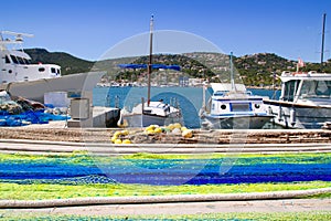 Fishing nets and tackle in Andratx port
