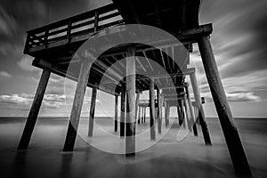 A fishing pier in the Atlantic Ocean, in Margate City, New Jersey photo