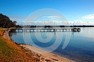 Fishing pier, Eagle Point, small town in Victoria, Australia