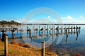 Fishing pier, Eagle Point, small town in Victoria, Australia photo