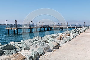 Fishing Pier at Embarcadero Park in San Diego
