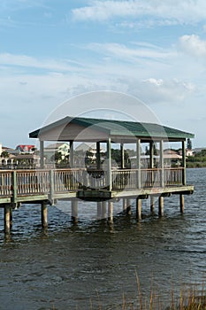 Fishing Pier at Flageler Florida along the Intercoastal waterway