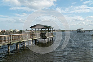 Fishing Pier at Flageler Florida along the Intercoastal waterway