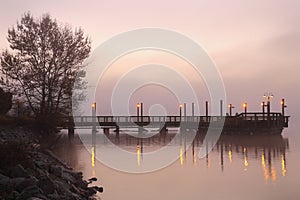 Fishing Pier Fog, Fraser River, Richmond